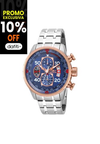 Reloj Para Hombre Invicta Aviator 17203 Plateado Invicta