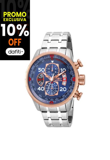 Reloj Para Hombre Invicta Aviator 17203 Plateado
