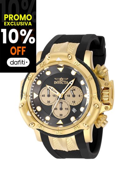 Reloj Invicta Modelo 48436 Negro, Dorado Hombres