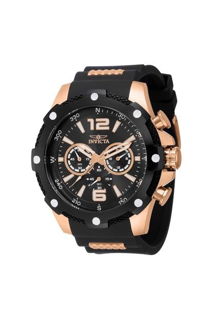 Reloj Para Hombres Invicta I-Force 39989 Negro, Oro Rosa
