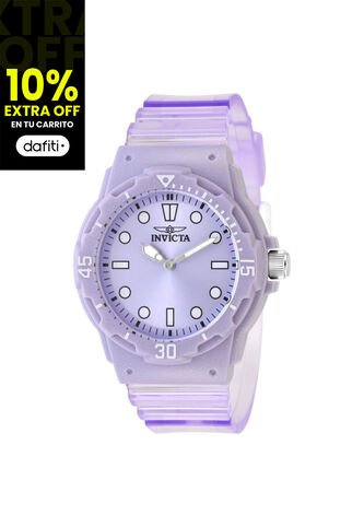 Reloj Invicta Modelo 49206 Transparente, Morado Dama Invicta