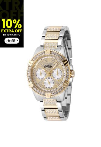 Reloj Invicta Modelo 48565 Blanco, Dorado, Acero Dama Invicta