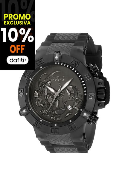 Reloj Invicta Modelo 37040 Gris Oscuro, Negro Hombres