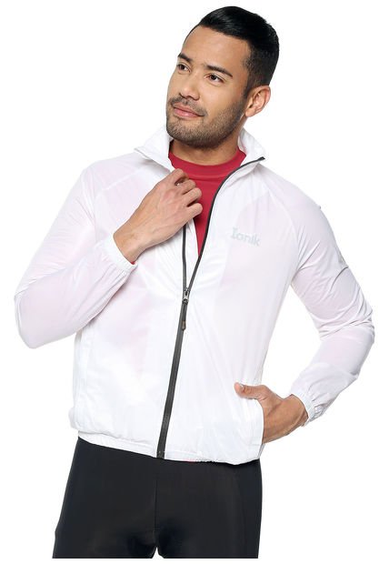 chaqueta rompevientos blanca