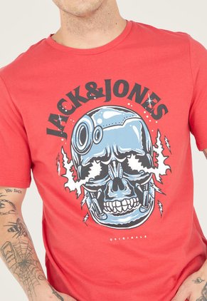 Camiseta Rojo-Gris-Negro Jack & Jones