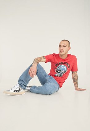 Camiseta Rojo-Gris-Negro Jack & Jones