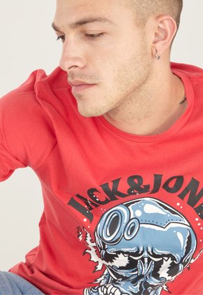 Camiseta Rojo-Gris-Negro Jack & Jones