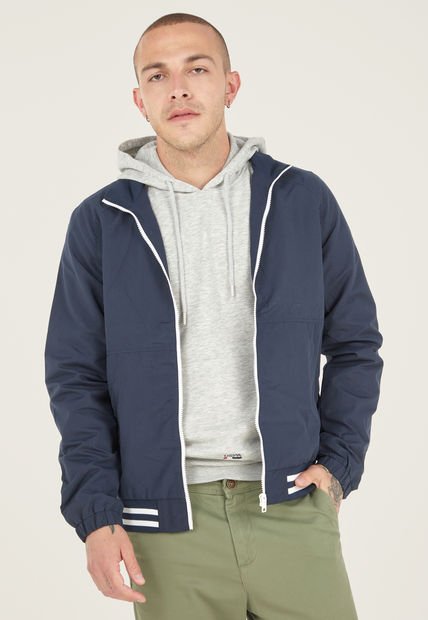 Chaqueta Bomber Azul Navy-Blanco Jack & Jones