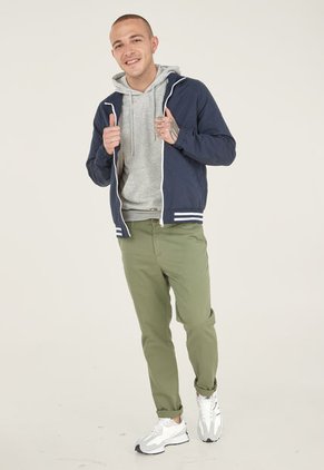 Chaqueta Bomber Azul Navy-Blanco Jack & Jones