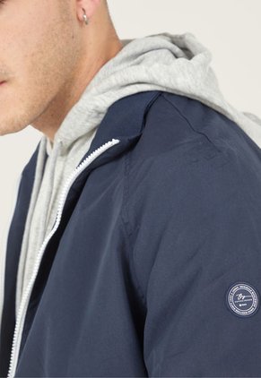 Chaqueta Bomber Azul Navy-Blanco Jack & Jones