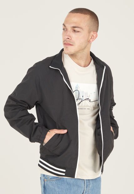 Chaqueta Bomber Negro-Blanco Jack & Jones
