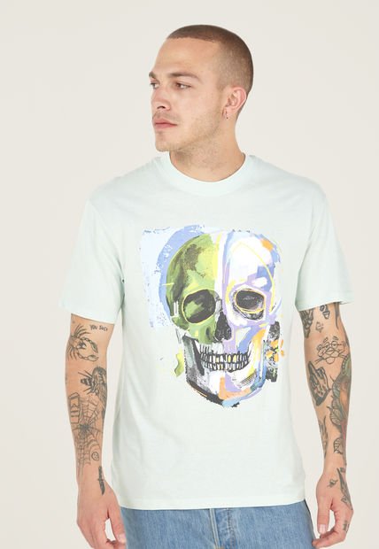 Camiseta Verde Menta-Multicolor Jack & Jones