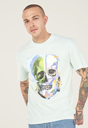Camiseta Verde Menta-Multicolor Jack & Jones