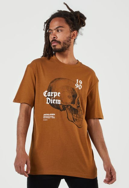 Camiseta Cafe-Blanco-Negro Jack & Jones