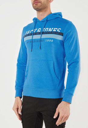 Hoodie Azul-Blanco-Negro Jack & Jones