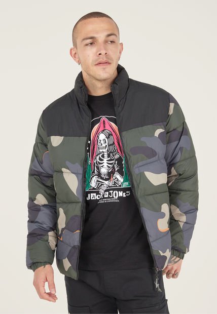 Chaqueta Acolchada Negro-Multicolor Jack & Jones