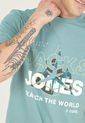 Camiseta Verde Menta-Blanco Jack & Jones de Jack & Jones