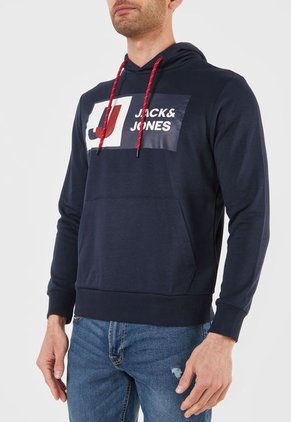 Hoodie Azul-Rojo-Blanco Jack & Jones