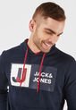 Hoodie Azul-Rojo-Blanco Jack & Jones de Jack & Jones