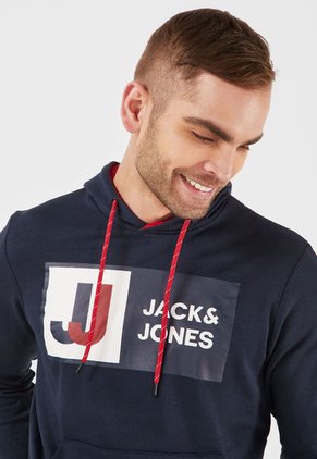 Hoodie Azul-Rojo-Blanco Jack & Jones