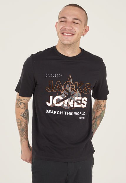 Camiseta Negro-Multicolor Jack & Jones