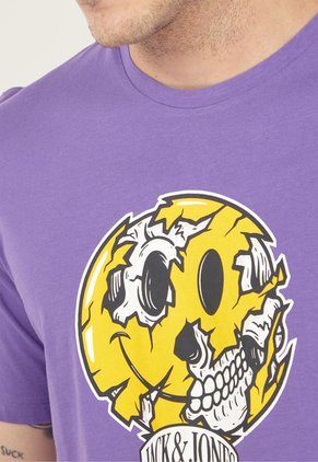 Camiseta Violeta-Amarillo-Blanco Jack & Jones