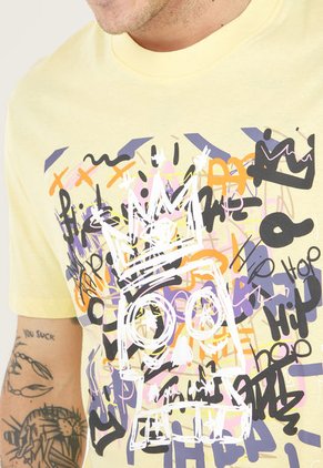 Camiseta Amarillo-Multicolor Jack & Jones