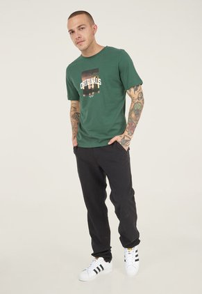 Camiseta Verde-Naranja-Blanco Jack & Jones