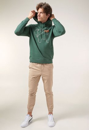 Hoodie Verde-Blanco-Naranja Jack & Jones