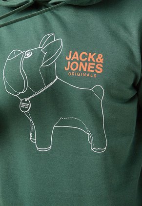 Hoodie Verde-Blanco-Naranja Jack & Jones