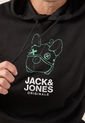 Hoodie Negro-Blanco-Verde Jack & Jones de Jack & Jones
