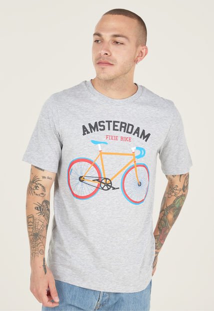Camiseta Gris-Multicolor Jack & Jones