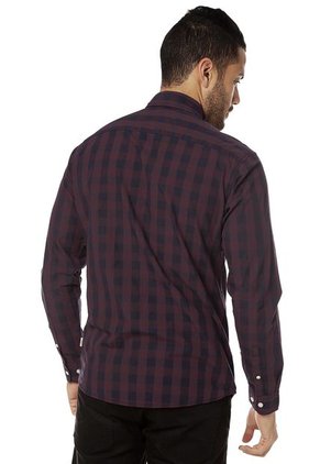 Camisa Vino Tinto-Azul jack & Jones