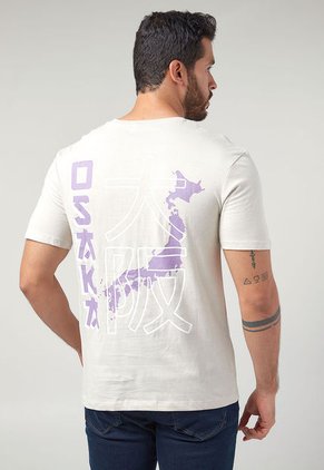 Camiseta Beige-Lila Jack & Jones