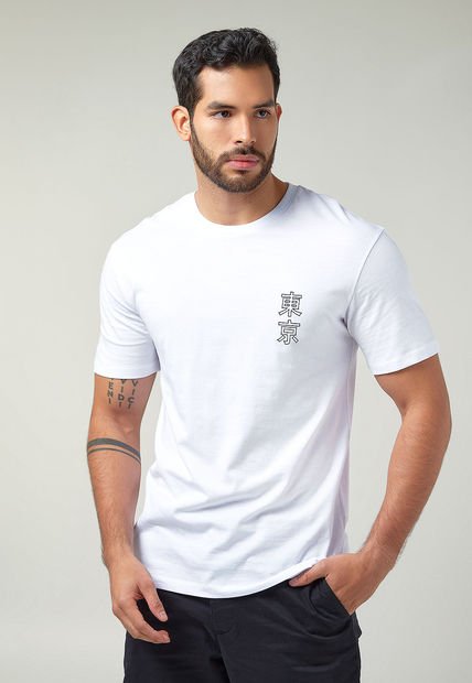 Camiseta Blanco-Negro-Rojo Jack & Jones