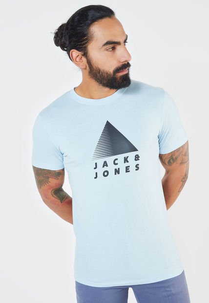 Camiseta Celeste-Negro Jack & Jones