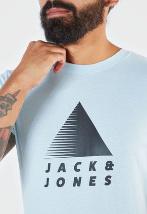 Camiseta Celeste-Negro Jack & Jones