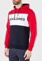 Hoodie Rojo-Blanco-Azul Jack & Jones de Jack & Jones