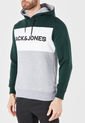 Hoodie Verde-Blanco-Gris Jack & Jones de Jack & Jones