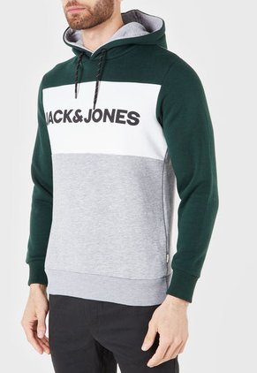 Hoodie Verde-Blanco-Gris Jack & Jones