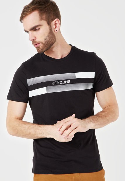 Camiseta Negro-Blanco Jack & Jones
