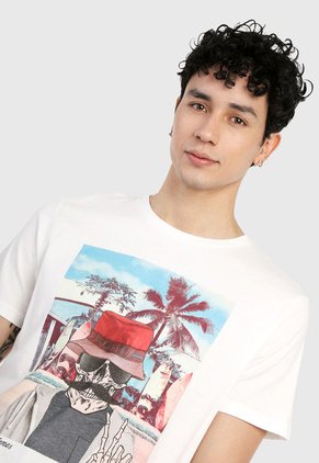 Camiseta Blanco-Multicolor Jack & Jones