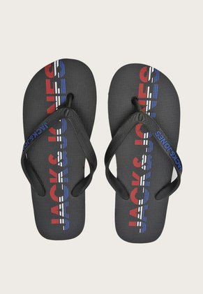 Sandalia Plana Azul-Blanco-Rojo Jack & Jones Logo