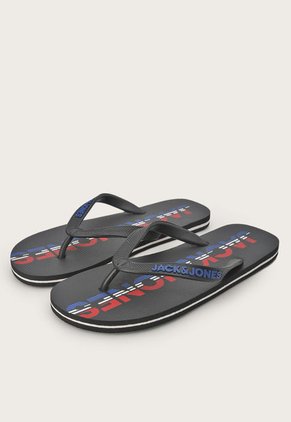Sandalia Plana Azul-Blanco-Rojo Jack & Jones Logo