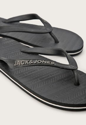 Sandalia Plana Negro-Blanco-Gris Jack & Jones Basic