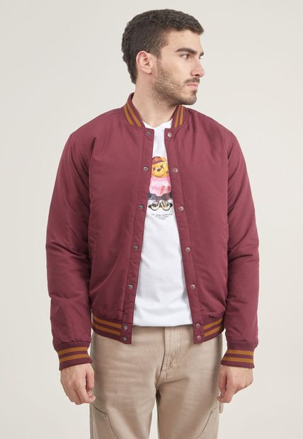 Chaqueta Bomber Vinotinto-Ocre Jack & Jones