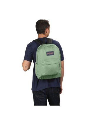 Morral Jansport Superbreak Plus Hombre-Verde/Negro