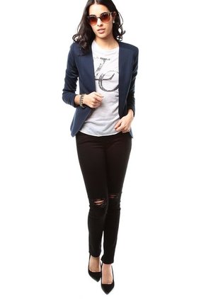 Chaqueta Azul Jennifer Lopez