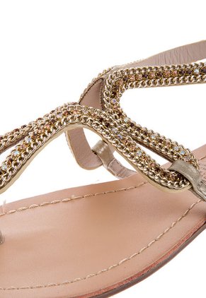 Sandalia Plana Dorada Jennifer Lopez