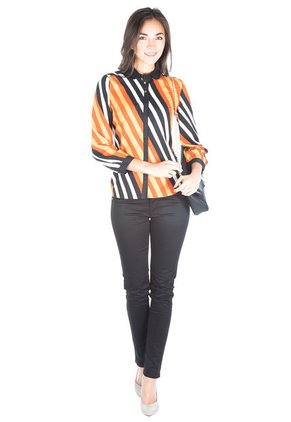 Camisa Jonathan Z Naranja-Negro